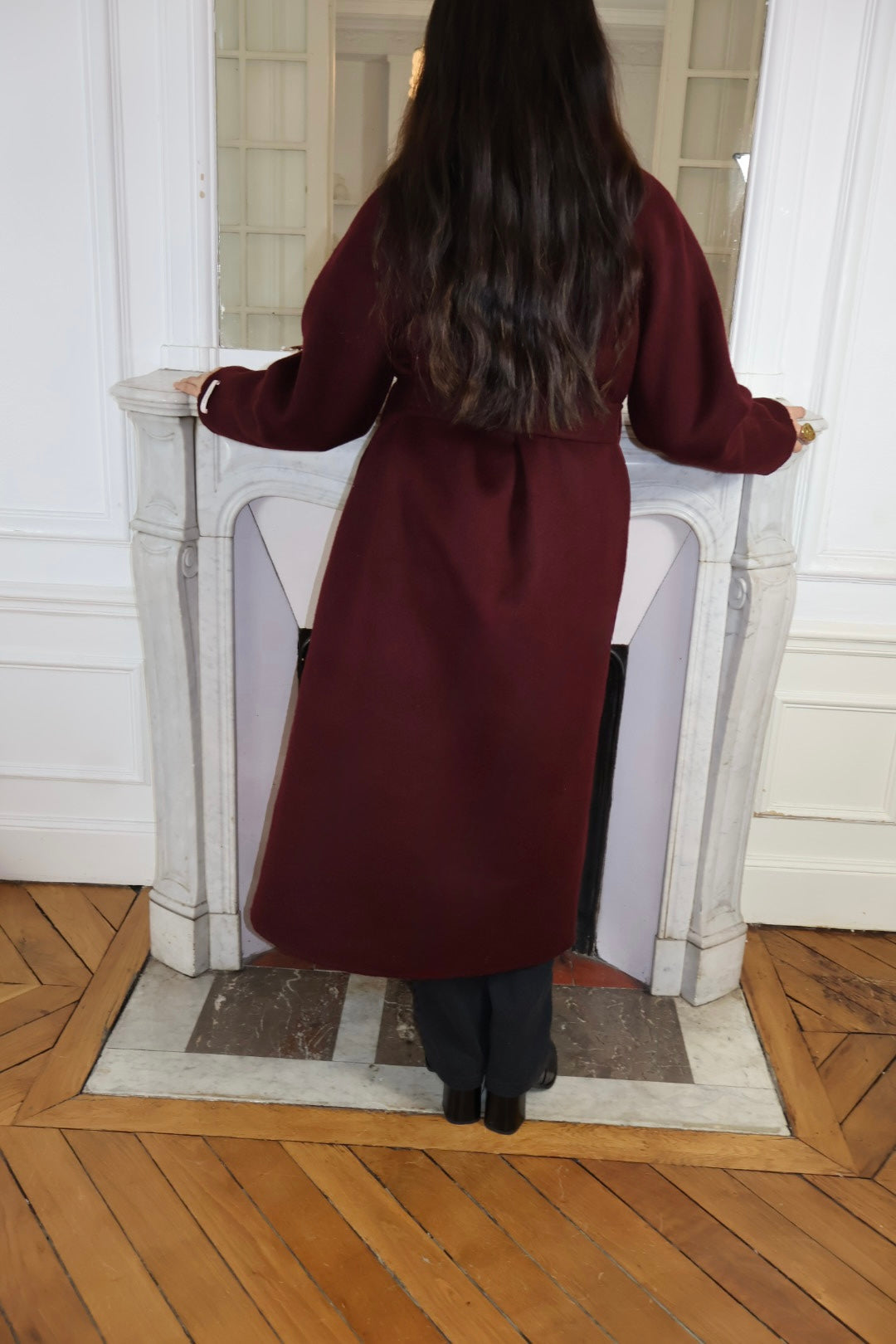 BERGUNDY YARA PREMIUM WOOL COAT