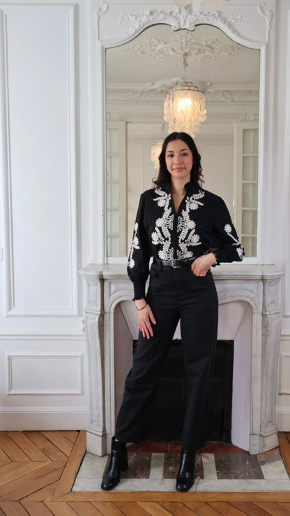 SCHWARZE CÉLINE-BLUSE