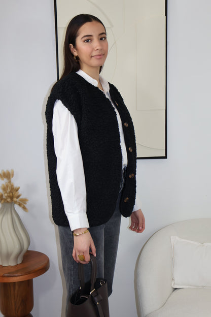 GILET NOIR ANDREA