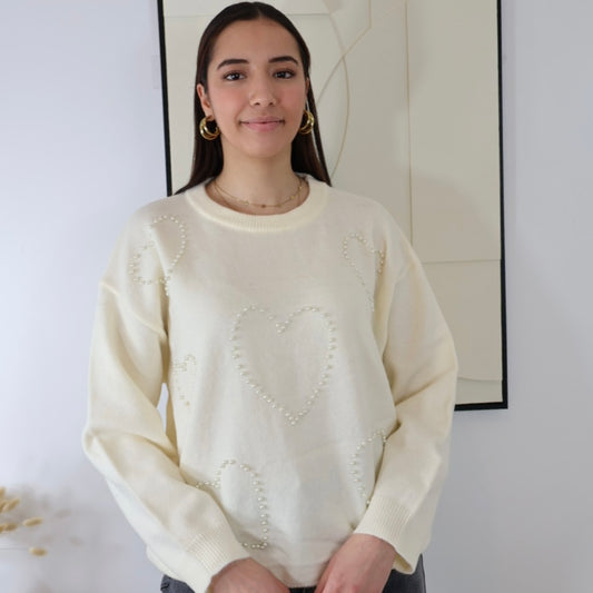 LIYA ECRU SWEATER