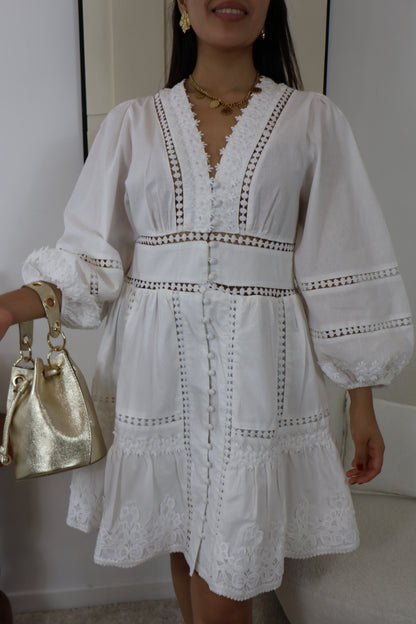 ROBE NINA COURTE BLANCHE