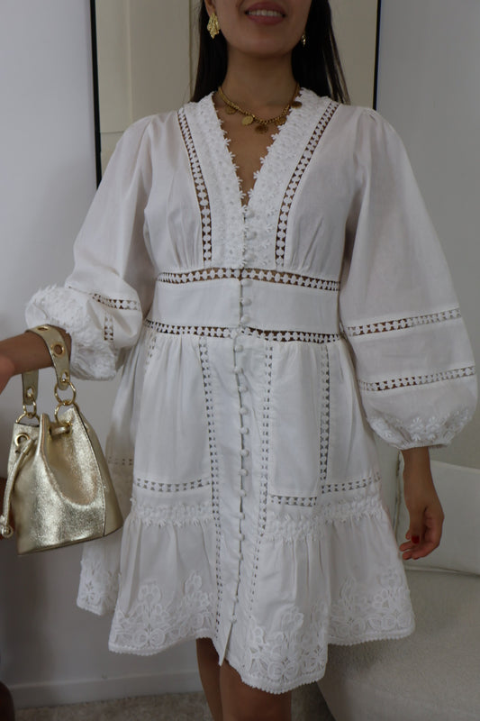 ROBE NINA COURTE BLANCHE
