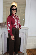 BLUSA BURDEOS CÉLINE