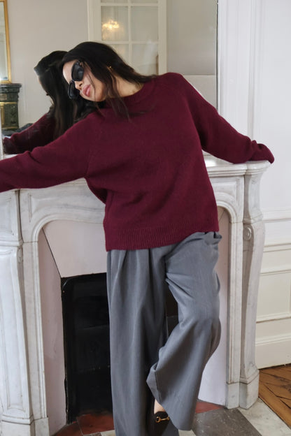 LILLY BORDEAUX SWEATER
