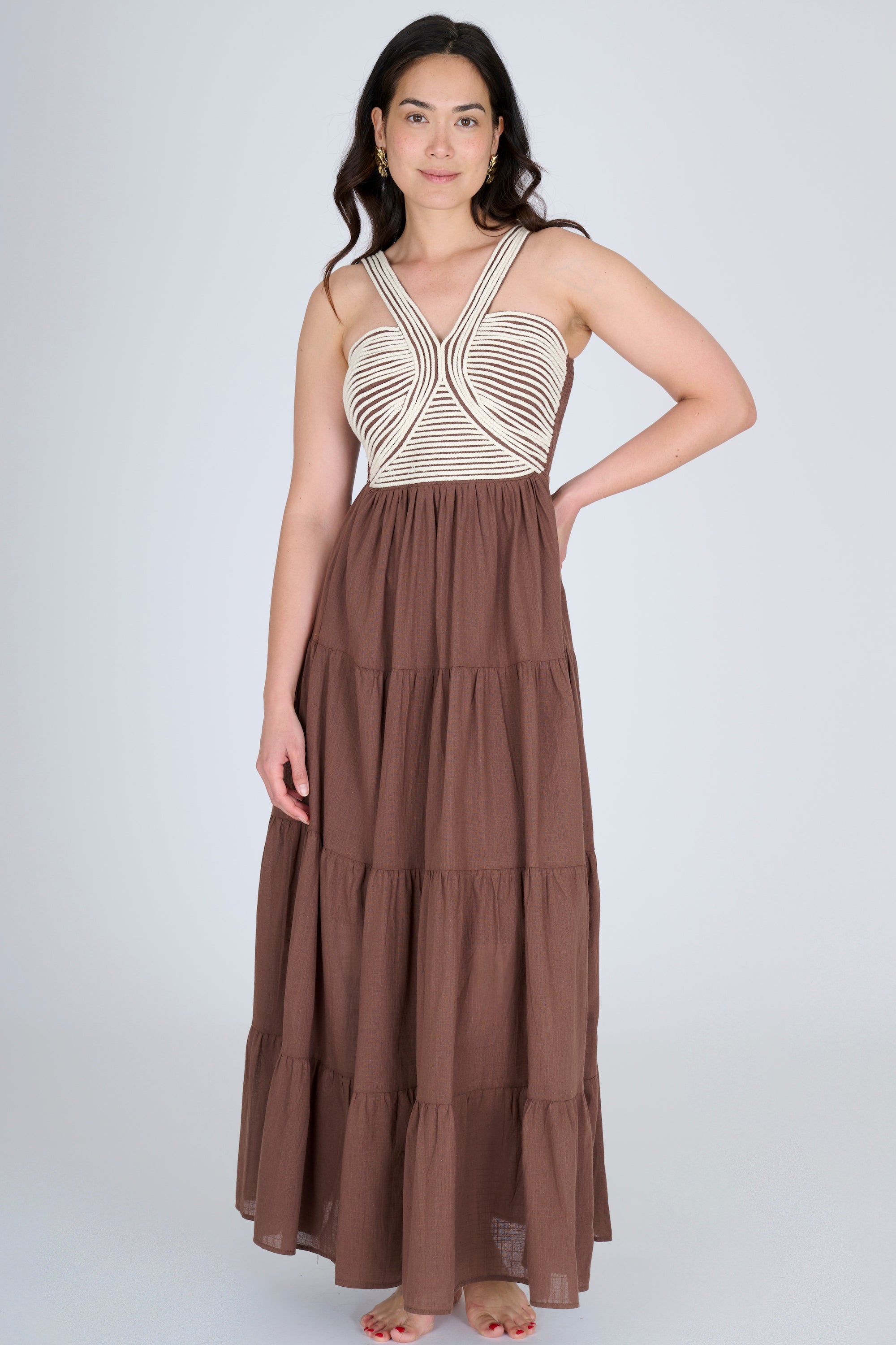 VESTIDO CLARA MARRÓN
