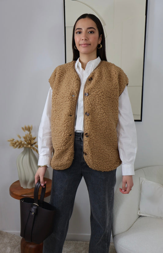 GILET CAMEL ANDREA