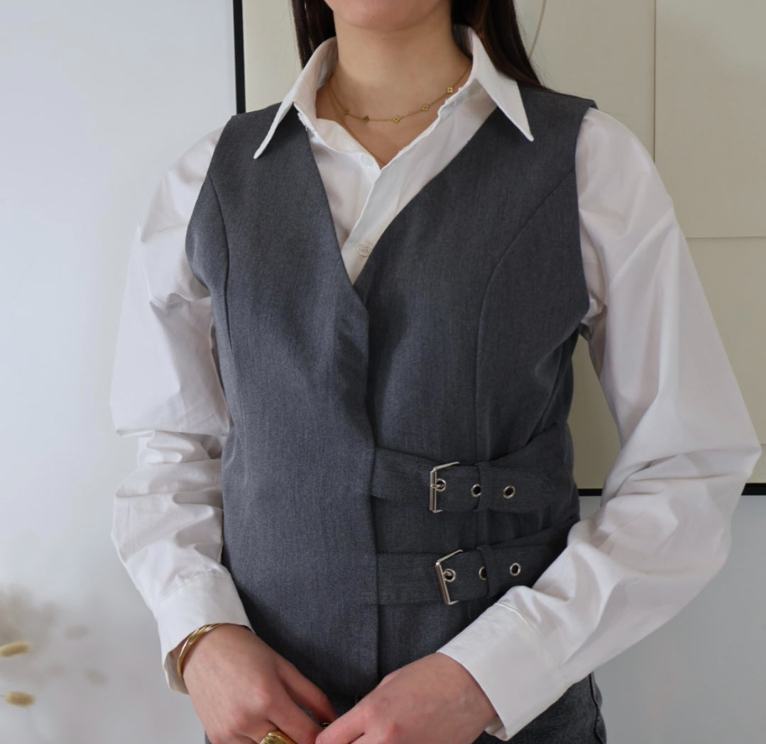 GILET GRIS IRIS