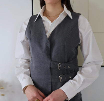 GILET GRIS IRIS