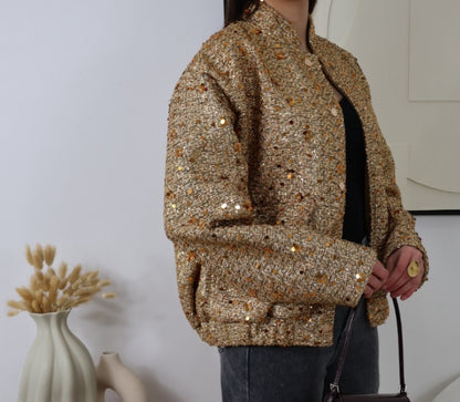 GOLD BOMBERS JACKET
