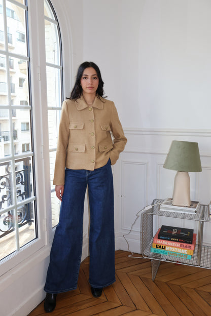 ROMY CAMEL TWEED-JACKE