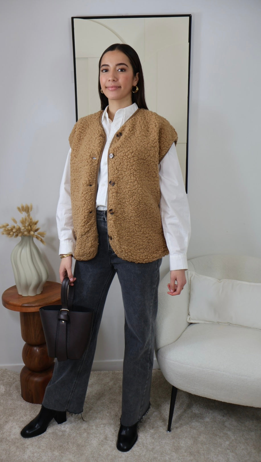 GILET CAMEL ANDREA