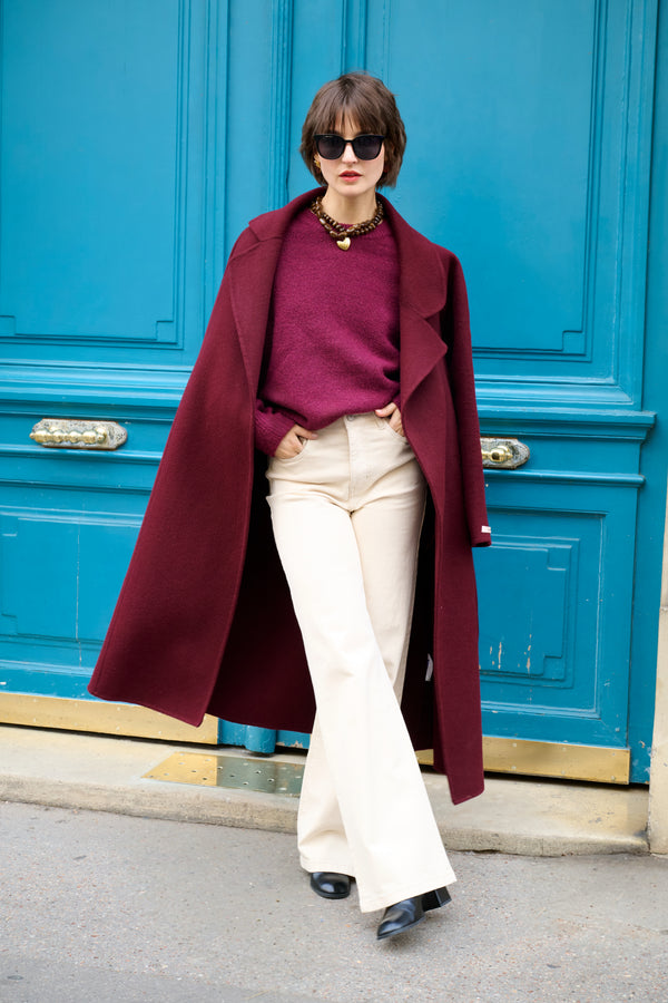 MANTEAU LAINE BERGUNDY YARA PREMIUM