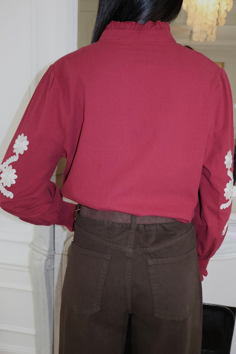 BLUSA BURDEOS CÉLINE