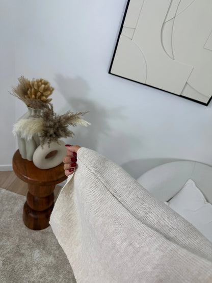 GILET ÉCHARPE BEIGE LINA Noza & Co