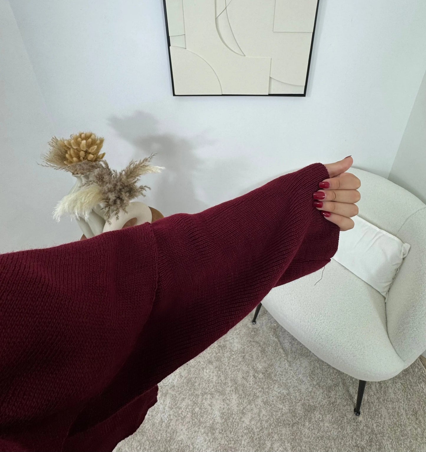 GILET ÉCHARPE BORDEAUX LINA Noza & Co
