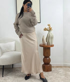 JUPE LONGUE BEIGE GABY Noza & Co