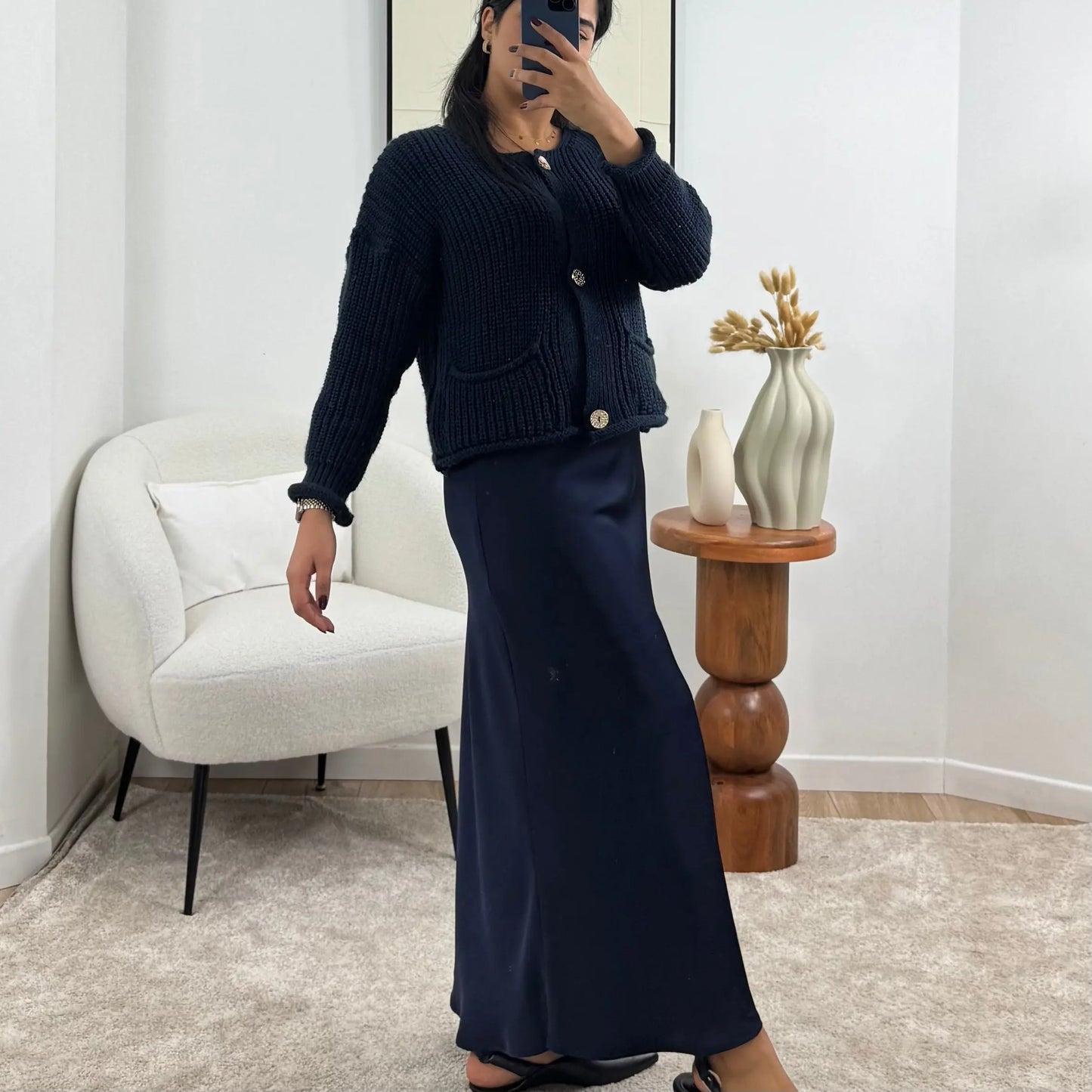 JUPE LONGUE MARINE GABY Noza & Co