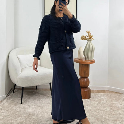 JUPE LONGUE MARINE GABY Noza & Co