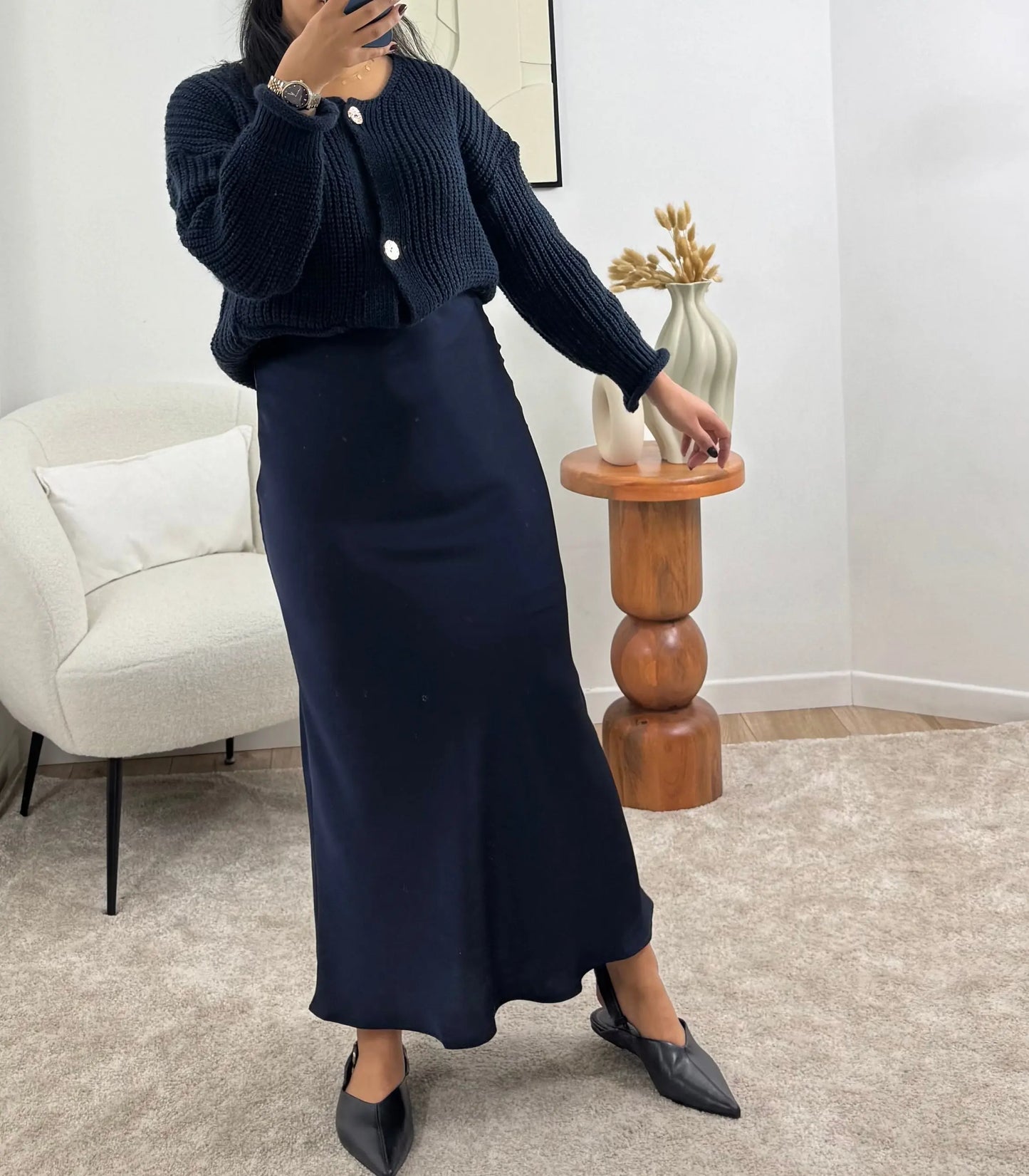 JUPE LONGUE MARINE GABY Noza & Co