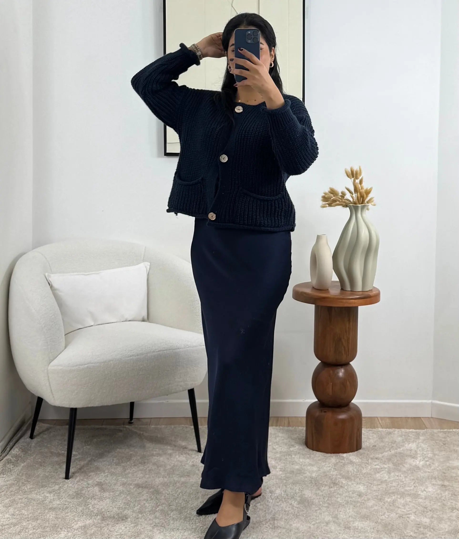 JUPE LONGUE MARINE GABY Noza & Co