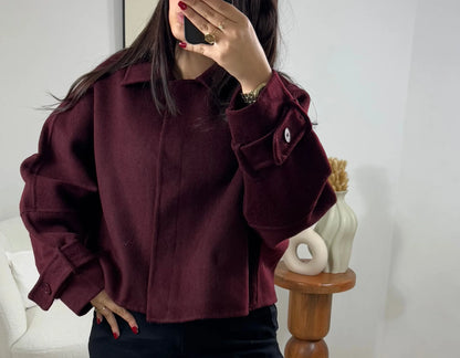 MANTEAU COURT PURE LAINE JADE PREMIUM Noza & Co
