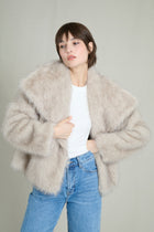 PREMIUM TAUPE FAUX FUR COAT