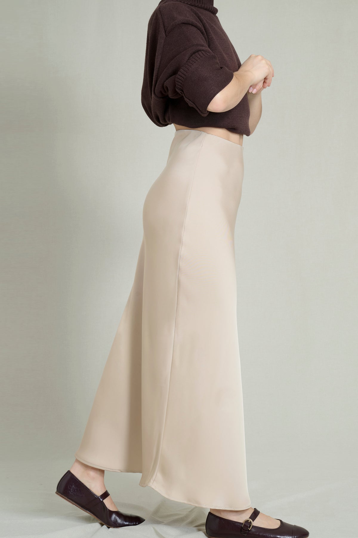JUPE LONGUE BEIGE GABY