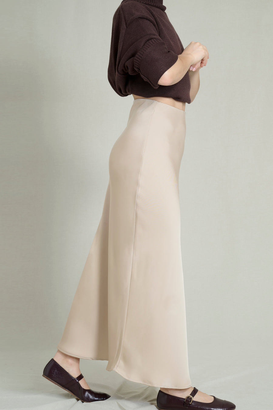GABY BEIGE LONG SKIRT