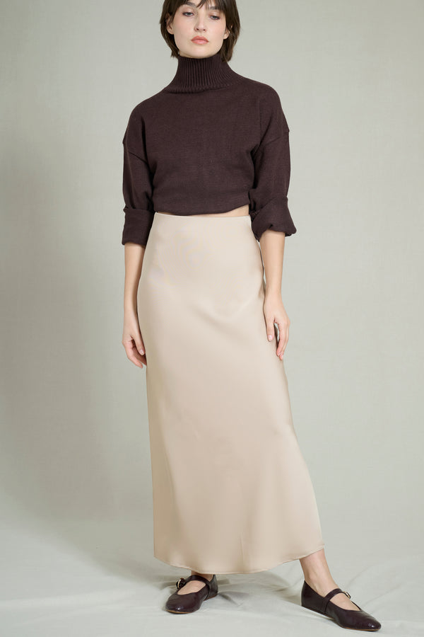 JUPE LONGUE BEIGE GABY