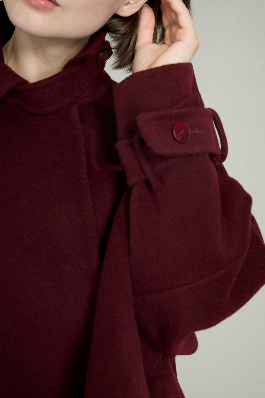 JADE PREMIUM PURE WOOL SHORT COAT
