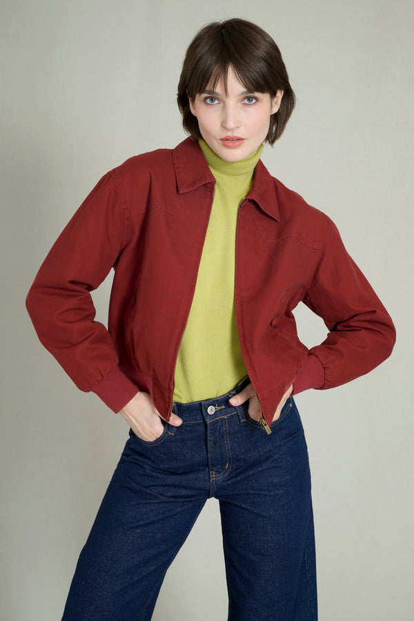 Bombers bordeaux coton