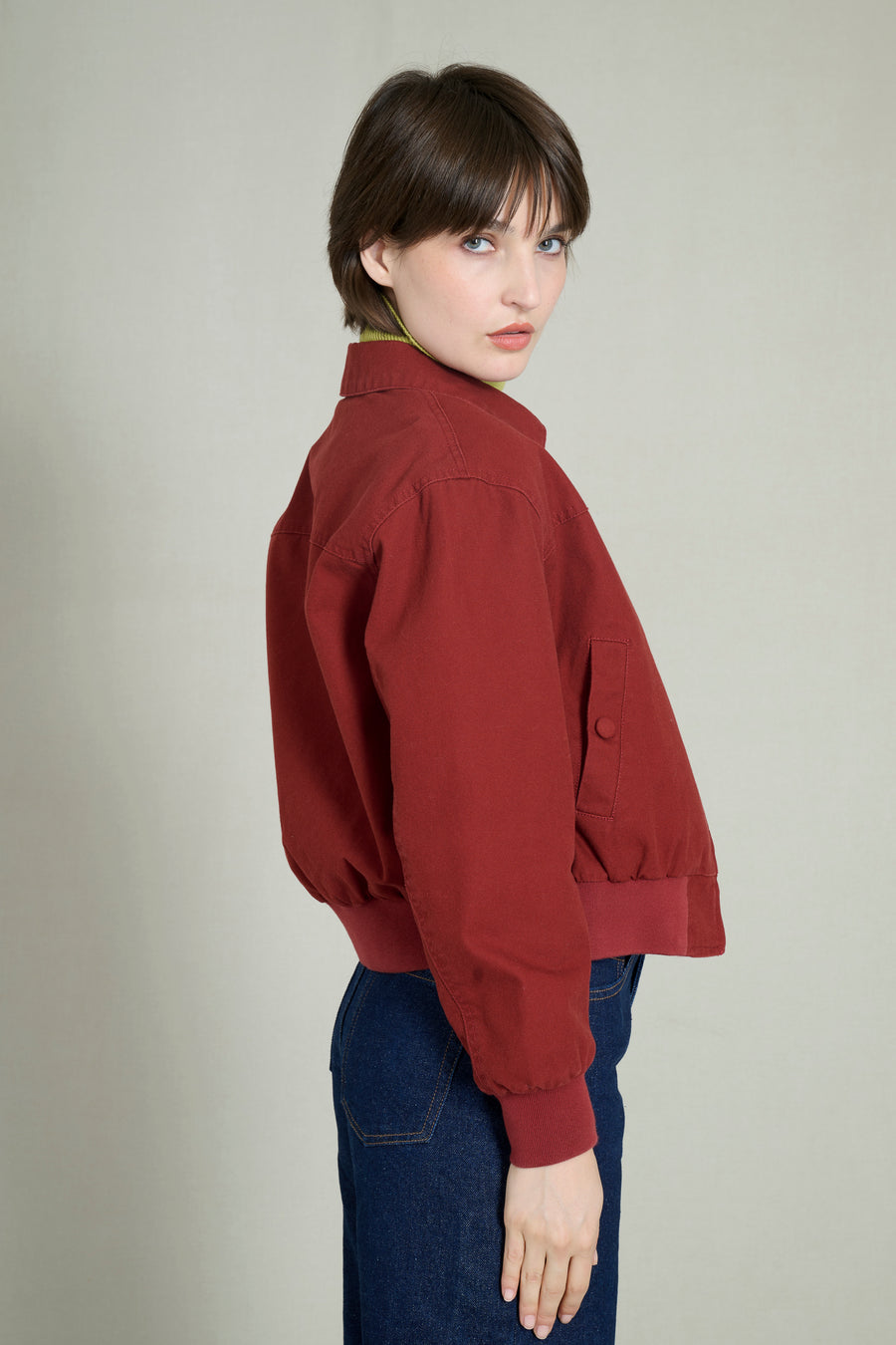 Bombers bordeaux coton