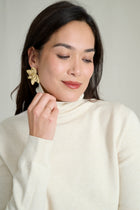 Pull col roulé maille fine sans couture crème