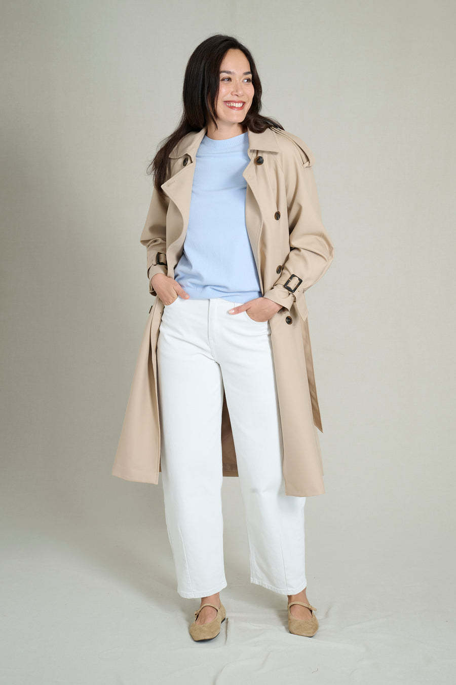 Beige/Camel Trench Coat
