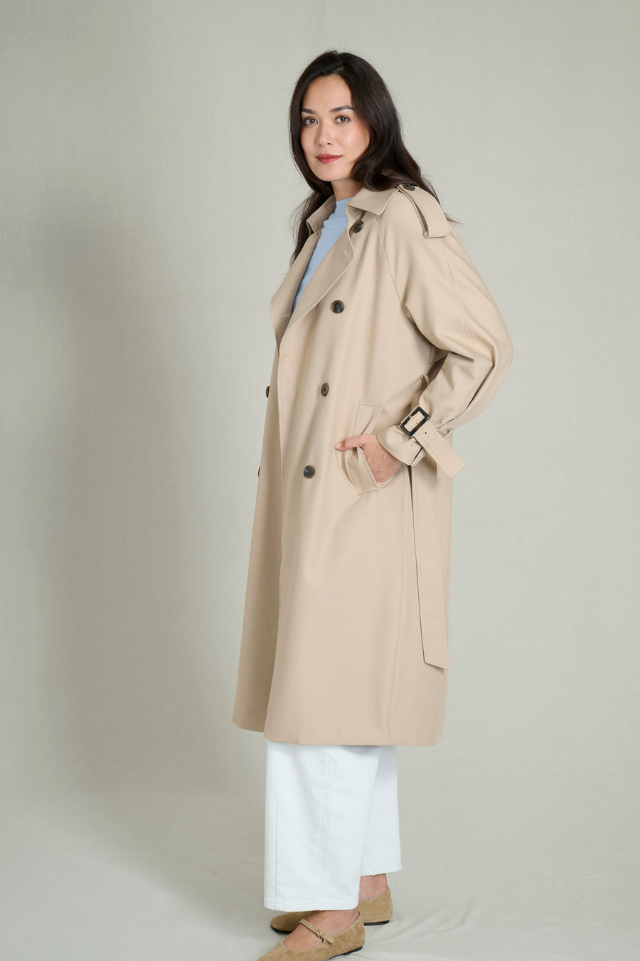 Trench classique ceinture