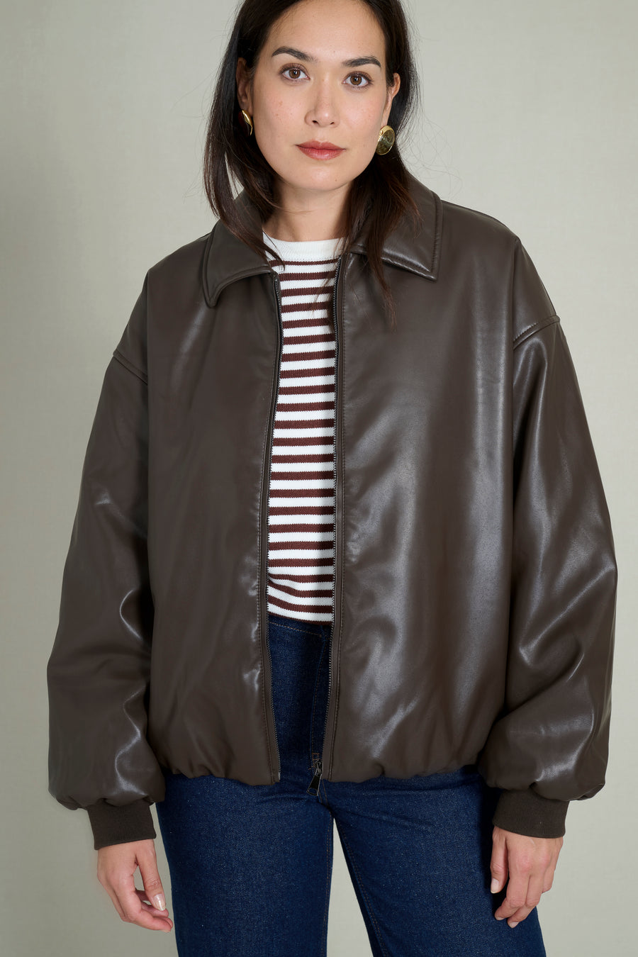 CAZADORA BOMBER CHOCOLATE