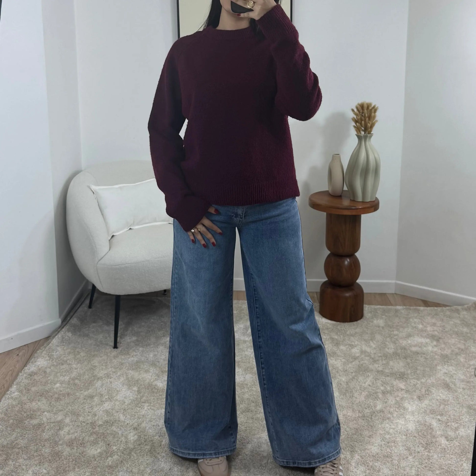 PULL BORDEAUX LILLY Noza & Co