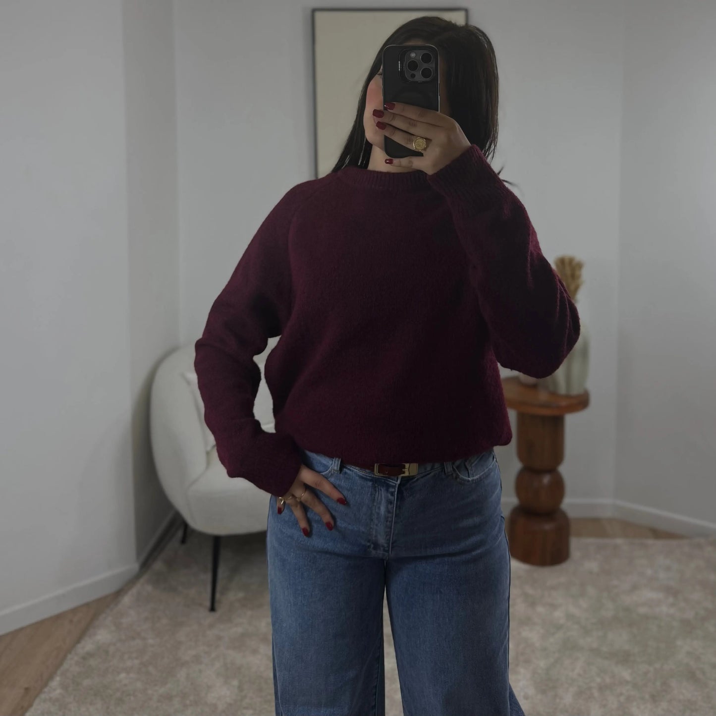 PULL BORDEAUX LILLY Noza & Co