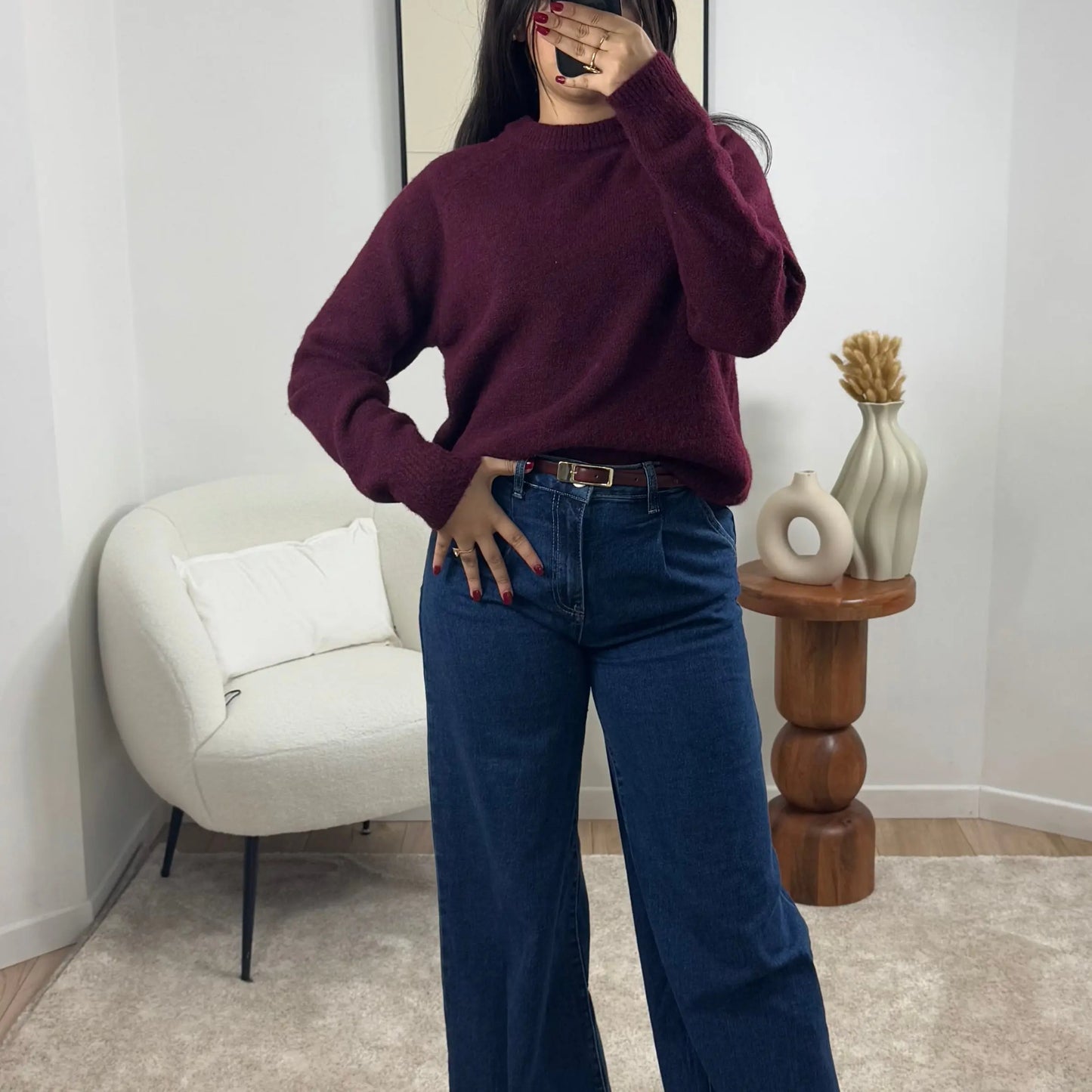 PULL BORDEAUX LILLY Noza & Co