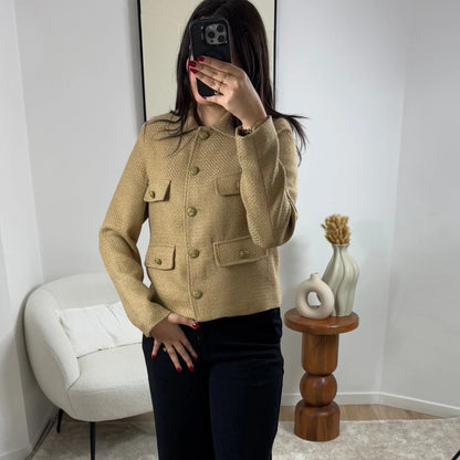 ROMY CAMEL TWEED JACKET